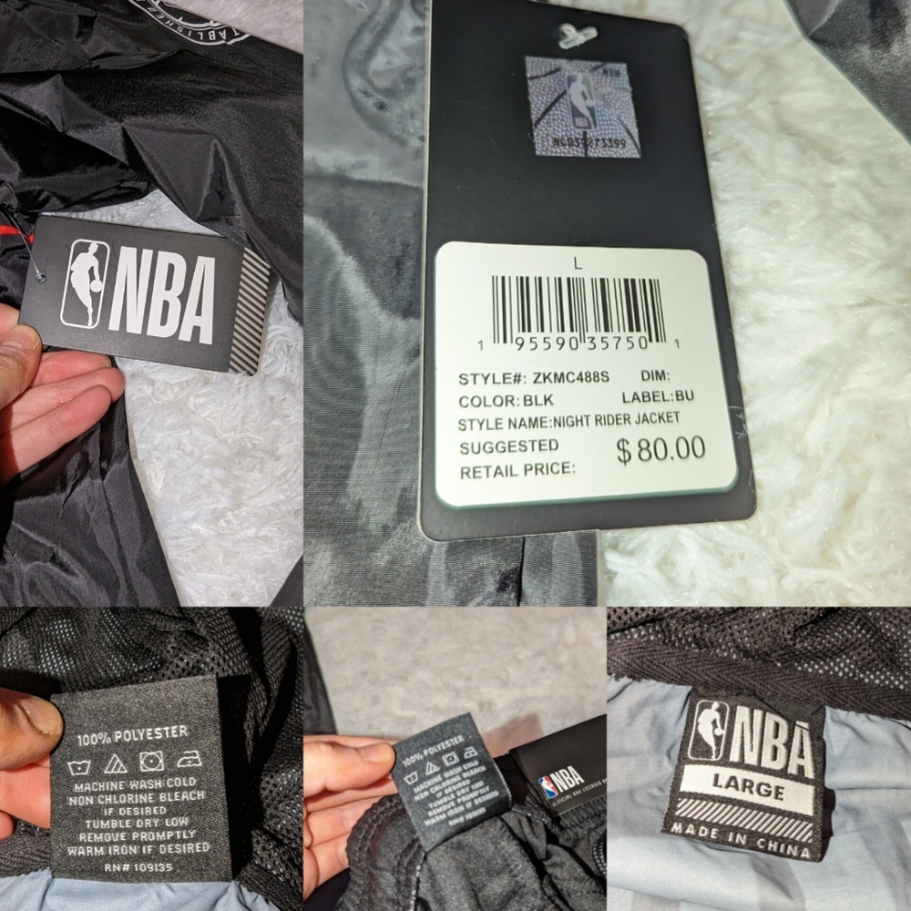 Nwts NBA black night rider jacket - Picture 13 of 14